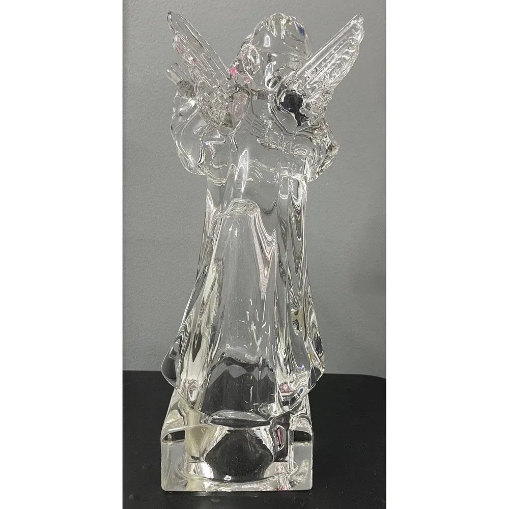 Mikasa Herald Collection Crystal Angelic Mandolin Statue Figurine 8